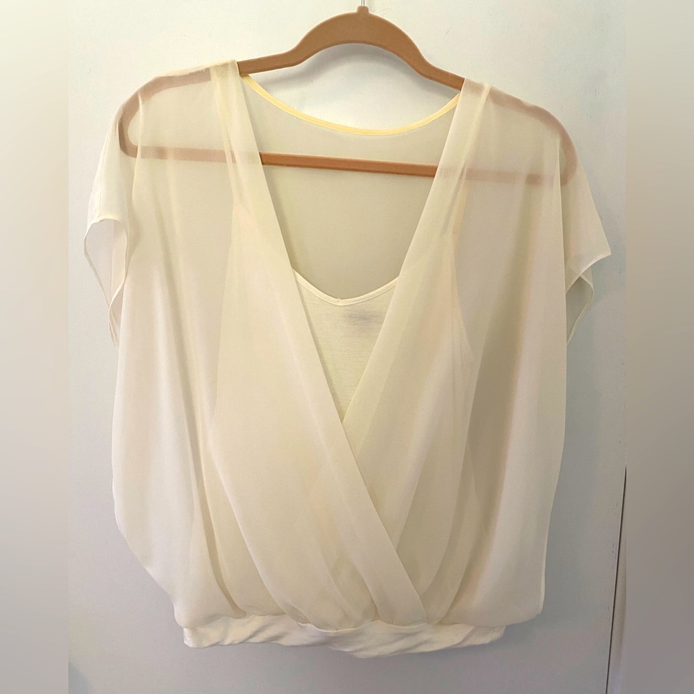 EXPRESS sheer top with built in tank. Sz S